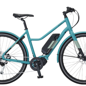 E-Fly PACE El Damecykel med centermotor - 9 gear - Mat grøn cykelstyrken