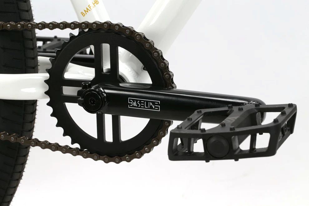 Haro B.M.F BMX cykel 29" Pearl White cykelstyrken – Image 4