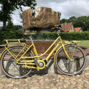Kildemoes Sejerø Shimano dame elcykel gul cykelstyrken