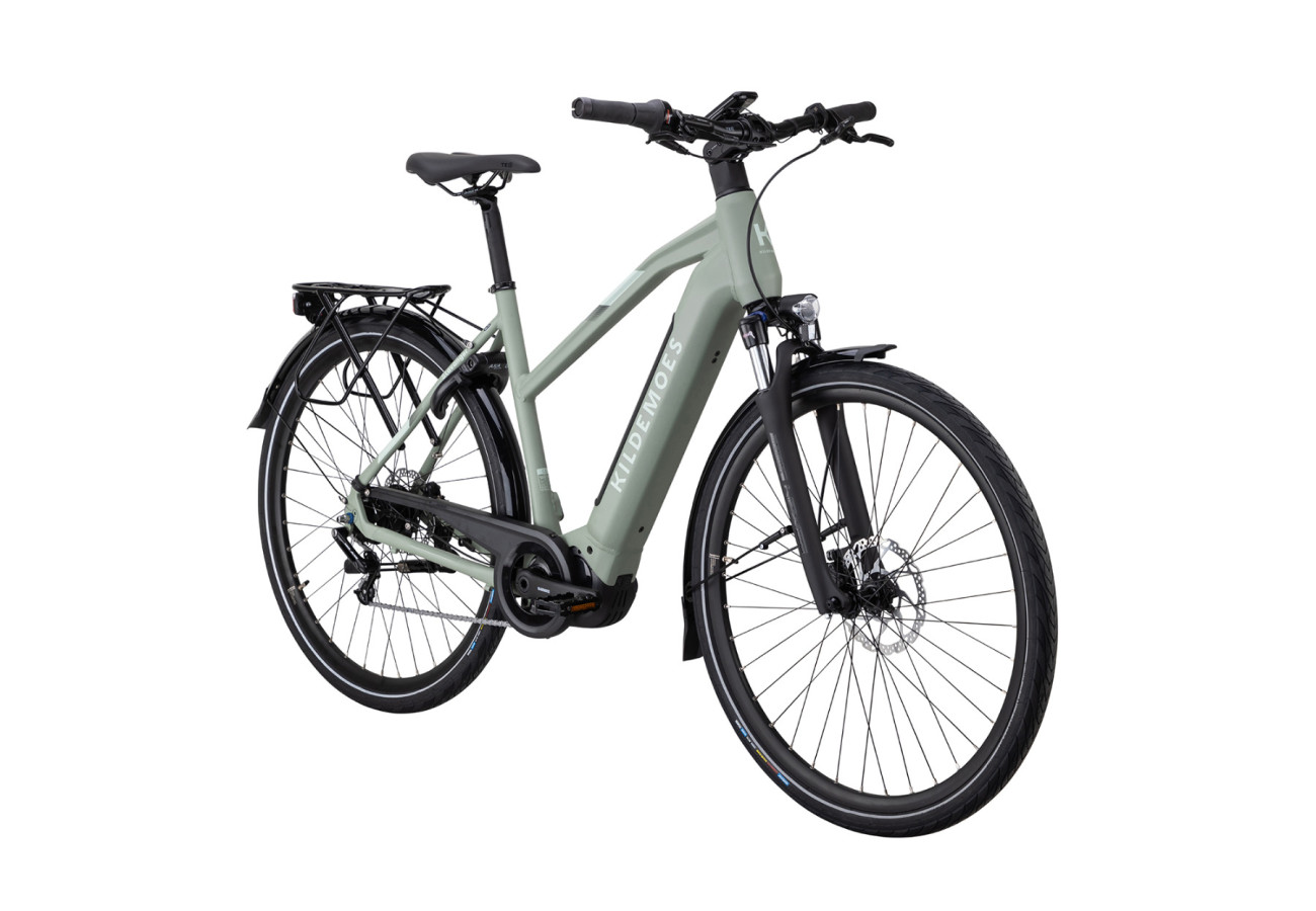Kildemoes Stavanger Shimano dame elcykel grøn cykelstyrken – Image 2