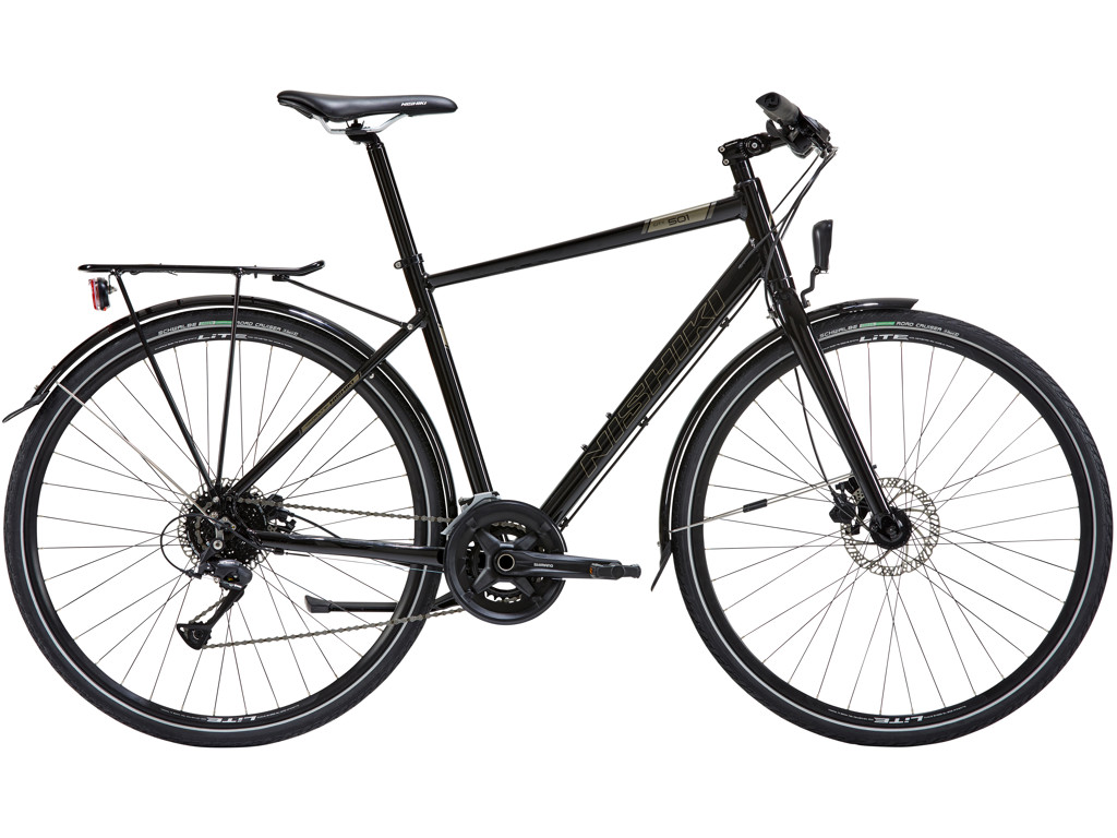 Nishiki City 501 citybike 18 gear Shimano Acera skivebremser sort herre cykelstyrken – Image 3