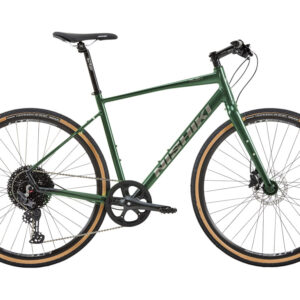 Nishiki Rush citybike 12 gear Shimano Deore skivebremser grøn herre cykelstyrken
