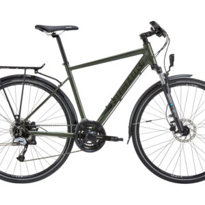 Nishiki XC Five hybrid 24 gear Shimano Acera skivebremser grøn herre cykelstyrken